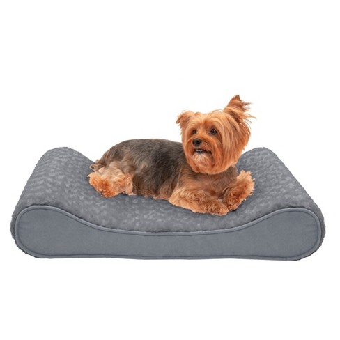 Furhaven Ultra Plush & Suede Luxe Lounger Memory Top Dog Bed