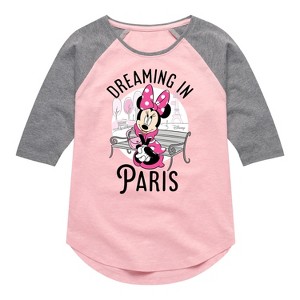 Girls' - Disney - Mickey & Friends Shirt Tail Raglan Graphic T-shirt - 1 of 3