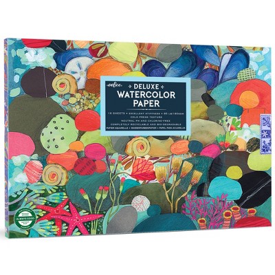 eeBoo Piece & Love: Tidepool Watercolor Pad - 16 Sheets, 85 lB Paper, 9.5 x 6.5"