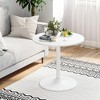 Resenkos Coffee Table, Center Table, Bistro Table,Round Bistro Table 40 Inch Bar Height Tall Coffee Cocktail Table-Set of 2 White - 4 of 4
