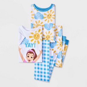 Toddler 4pc Cotton Snug Fit Ms. Rachel Pajama Set - Blue - 1 of 4