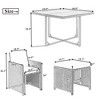 Carrie 9-Piece All-Weather PE Wicker Patio Dining Sets with Wood Tabletop for 8 person, Outdoor Furniture - Maison Boucle - 4 of 4