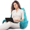 Nestl Reading Pillow for Bed with Fleece Blanket, Standard Bed Pillows for Sitting Up in Bed, Bed Rest Pillow - 2 of 4