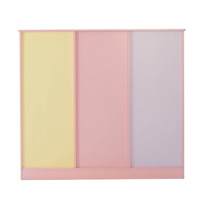 Bright Garden 36" Pink Adjustable Cube Wooden Kids' Bookshelf
