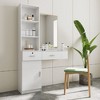 NicBex Modern Hairdressing Dresser, Storage Cabinet with Drawers, Holes for Hair Dryer, Bedroom Dresser, Hair Desk with Multi-layer Storage Space - 3 of 4