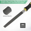 Unique Bargains Half-Round Metal File High Carbon Steel Diamond PVC Grip Handle Hand Files - 2 of 4
