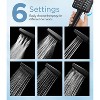 Attop Filtered Shower Head Black - 6 Modes High Pressure Handheld Shower Head with Stainless Steel Hose and Shower Arm Bracket - 4 of 4