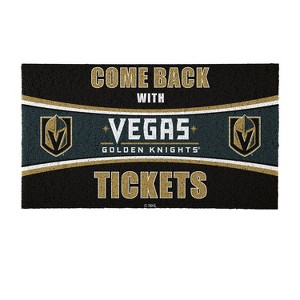 Evergreen Come Back with Tickets Las Vegas Golden Knights 28" x 16" Woven PVC Indoor Outdoor Doormat - 1 of 4