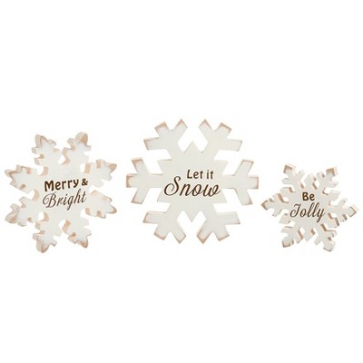 The Lakeside Collection Set of 3 Tree or Snowflake Table Decor