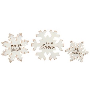 The Lakeside Collection Set of 3 Tree or Snowflake Table Decor - 1 of 3