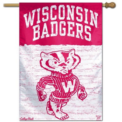 NCAA Wisconsin Badgers 28"x40" Vintage Vertical Banner