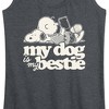 Women's - Peanuts - My Dog Is My Bestie Graphic Racerback Tank - 2 of 4