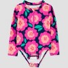 Carter's Just One You®️ Toddler Girls' Long Sleeve One Piece Rash Guard - 3 of 4