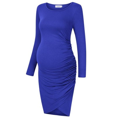 Maternity Dresses Casual Ruched Irregular Bodycon Mini Dress