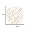 HomeRoots 30" X 30" Gold Metal Circle Abstract Hanging Dimensional Sculpture - 3 of 4