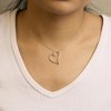 Haus of Brilliance Silver Diamond Accent Open Heart Slide Pendant Necklace - 4 of 4