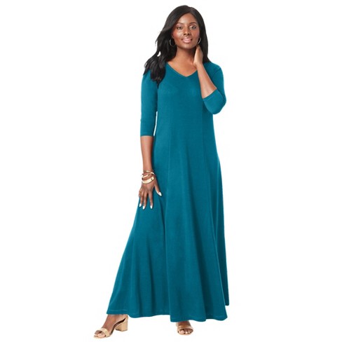  Jessica London Women's Plus Size Double-V Maxi Dress