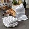Design Imports  Terry French Variegated Stripe Dishtowel Set 3 Piece, Mineral Gray Stripe, 18X28" - 4 of 4