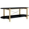 vidaXL Coffee Table Black 43.3 in.x18.9 in.x15.7 in. Engineered Wood - 2 of 4