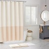 LunaLulinlk Color Block Boucle Cotton/Poly Shower Curtain, 72" x 72" - 2 of 4