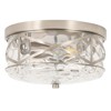 LamQee Farmhouse Flush Mount Ceiling Light With Clear Hammered Glass Modern Hallway Light Fixtures Ceiling Mount - 2 of 4
