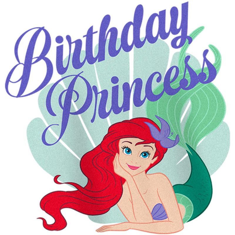 Girl's The Little Mermaid Ariel Birthday Princess T-Shirt, 2 of 5