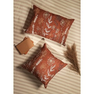 Moda Furnishings Linen Embroidered Lumbar Pillow - 1 of 4