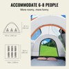 VEVOR SUV Camping Tent, 8'-8' SUV Tent Attachment for Camping with Rain Layer and Carry Bag, PU2000mm Double Layer Truck Tent, Gray - 4 of 4