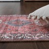 Area Rug for Living Room Bedroom Machine Washable Stain-Resistant Rugs Vintage Carpet Non-Slip Low Pile Distressed Fade-Resistant - 4 of 4