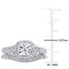 EVERLY JEWELRY  | Sterling Silver 1/5 CT Diamond TW Halo Vintage Ring Set - 3 of 4