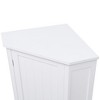 Okak Corner Bathroom Storage Cabinet with 3 Adjustable Shelves, Freestanding Storage Cabinet, Corner Bathroom Organizer - 4 of 4
