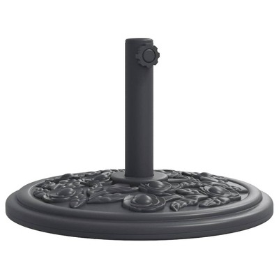 vidaXL Parasol Base Black Polyethene and concrete Medium Parasol Base