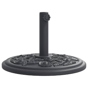 vidaXL Parasol Base Black Polyethene and concrete Medium Parasol Base - 1 of 2