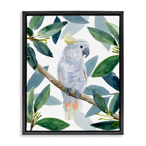 Stupell Industries Tropical Cockatoo & Greenery Floating Frame Canvas Art - 1 of 4
