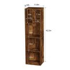 VECELO 5 Shelf Bookcase, Modern Storage Cabinet with Height Difference Shelves, Floor Standing Display, Horizontal Avaiable, Easy Assembly - 3 of 4