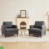 Oversized Cloud Chair Linen Living Room Chair Mid Century Modern Armchair w/ Thick Cushion & Leg - 4 of 4