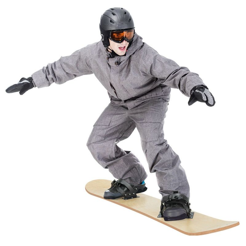 Costway Sledding Board Skiing Board W/Adjustable Foot Straps Winter Sports Snowboarding, 1 of 11