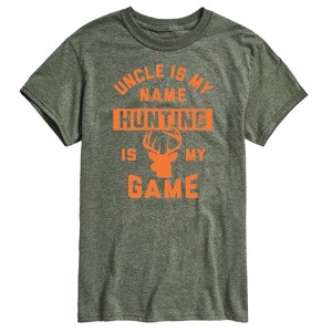 Men's - Instant Message - Uncle Is My Name Hunting My Game Short Sleeve Graphic T-Shirt - 1 of 4