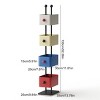 Boho Vertical Bookshelf with Metal Frame, Compact 4-Tier Corner Book Organizer for Bedroom or Living Room-3irtyhousy - 4 of 4