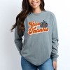 Simply Sage Market Women's Give Thanks Pumpkin Long Sleeve Garment Dyed Tee - 2 of 4