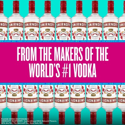 Smirnoff Raspberry Flavored Vodka - 1.75L Plastic Bottle