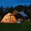 EROMMY 1-2 Person Canvas Bell Tent, Blow Up Tent with Hand Pump, Easy Setup with Stove Jack –7.5x7.5x5.6ft - 2 of 4