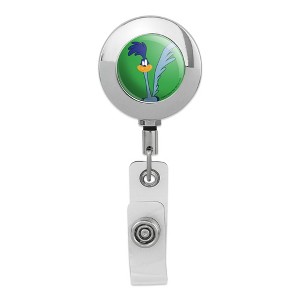 Looney Tunes Road Runner Metal Chrome Badge ID Card Holder Clip - 1 of 3