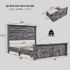 Mastgoal Queen Size Bed Frame with 51" Tall Headboard, 20" Roman Footboard, 2 Large Storage Drawers, No Box Spring Needed - 4 of 4