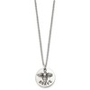 Chisel Stainless Steel Polished and Enameled BRAVE Bumble Bee Pendant on a 22" Cable Chain Necklace - 3 of 4
