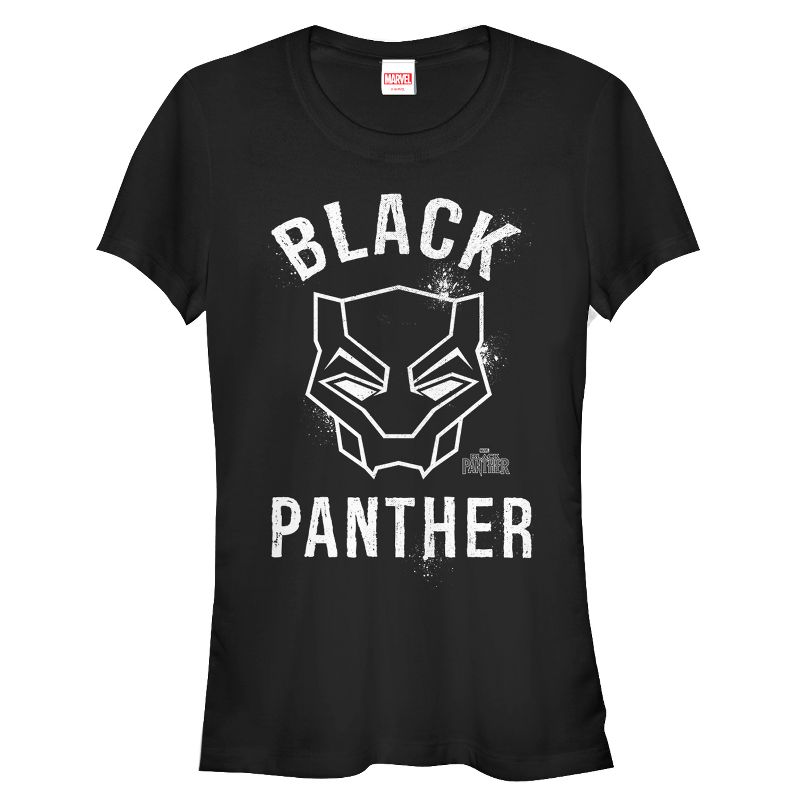 Juniors Womens Marvel Black Panther 2018 Classic T-Shirt, 1 of 4