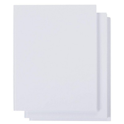 3-Pack Hardcover Blank Book, Unlined Sketchbooks Journals for Writing Class Projects, White, 8.5" x 11"