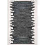 5'x8' Irina Hand Loomed Contemporary Cotton Area Rug Charcoal - nuLOOM