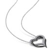 EVERLY JEWELRY | Sterling Silver 5/8ct TGW Created White Sapphire Crossover Heart Pendant With Chain, 18 inc - 4 of 4
