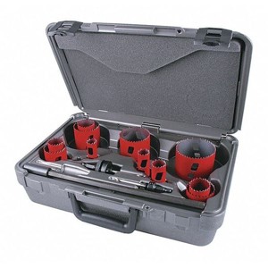 Morse  Hole Saw Kit,15pcs,Sizes:0.75"-3" MHS08I - 1 of 1